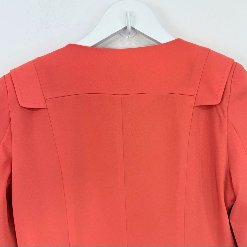 Birryshop Coral Orange Asian Lined Sprin Summer Blazer Jacket NEW - Picture 12 of 16